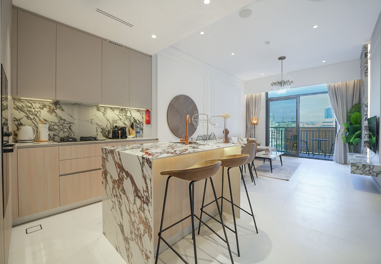 Apartment in Dubai - EasyGo - Modern 1BR with Balcony & Amenities in Arjan