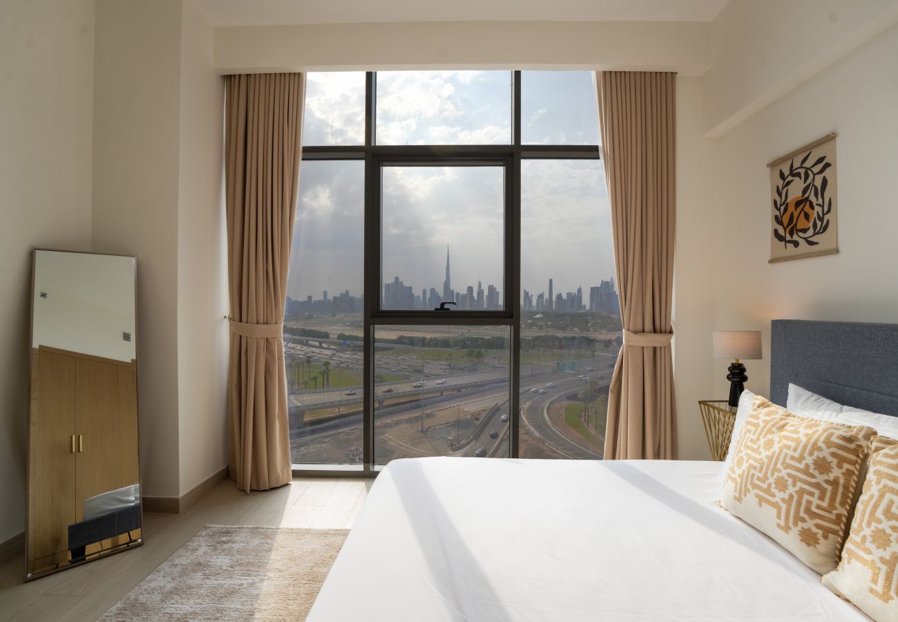 Apartment in Dubai - EasyGo - Chic 2-Bedroom with Dubai Skyline View