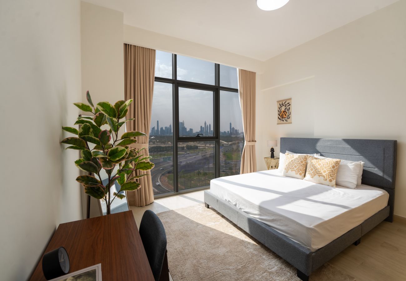 Apartment in Dubai - EasyGo - Chic 2-Bedroom with Dubai Skyline View